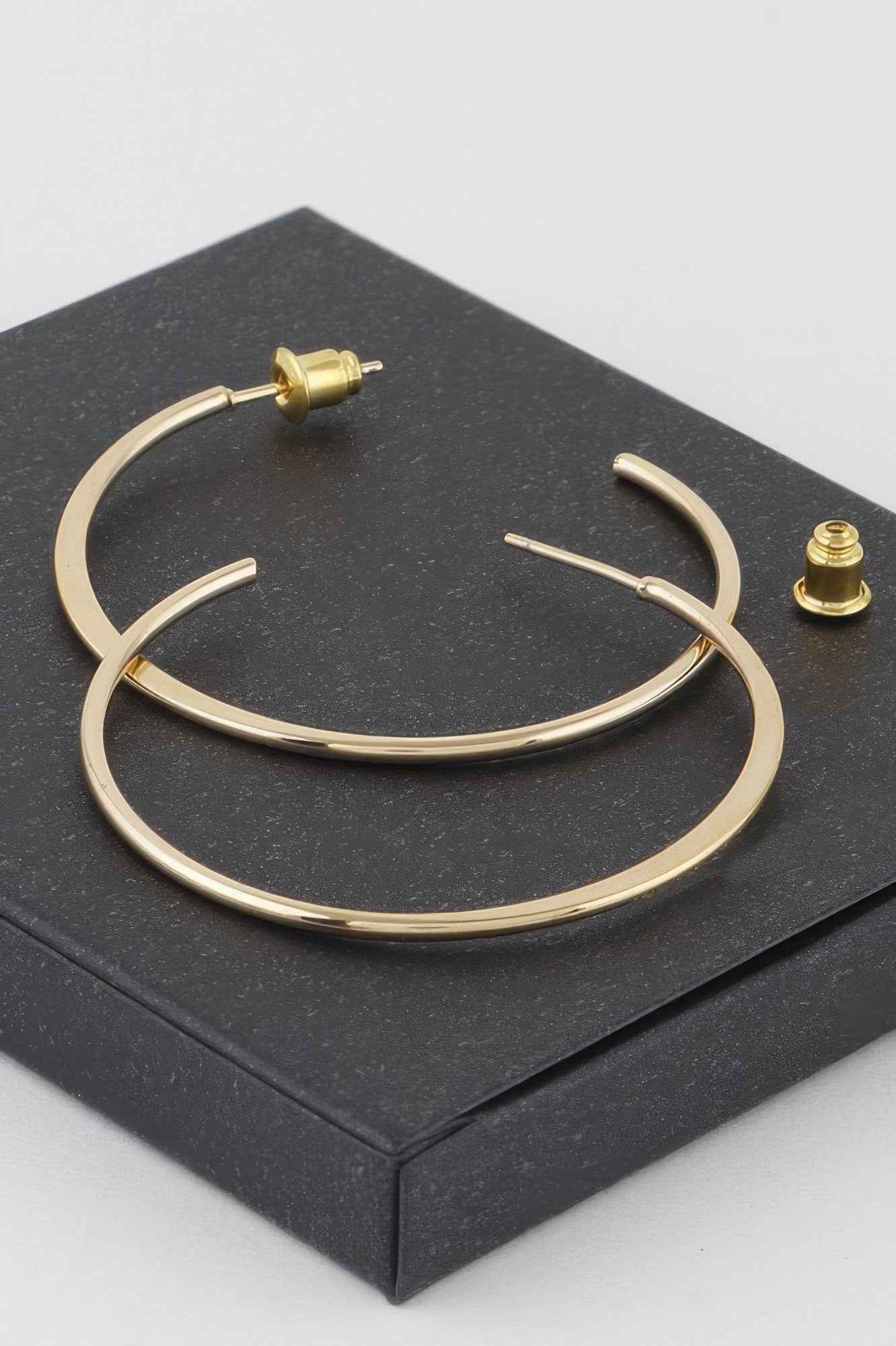 Flat Metal Dipped Hoop Earrings