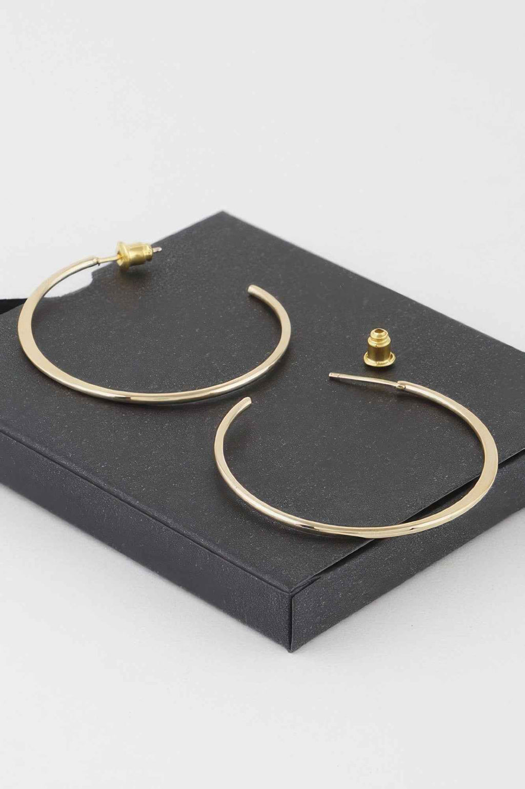 Flat Metal Dipped Hoop Earrings