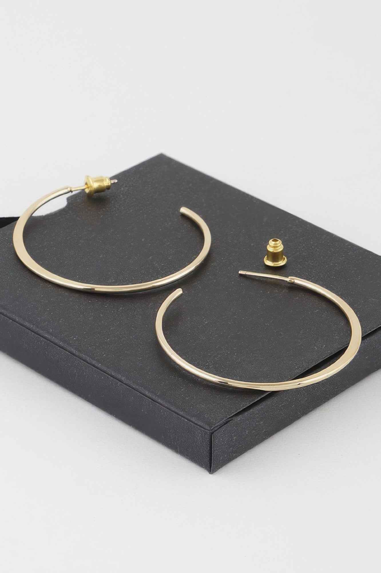 Flat Metal Dipped Hoop Earrings