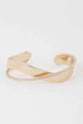 Double Pearl Laced Open Bracelet