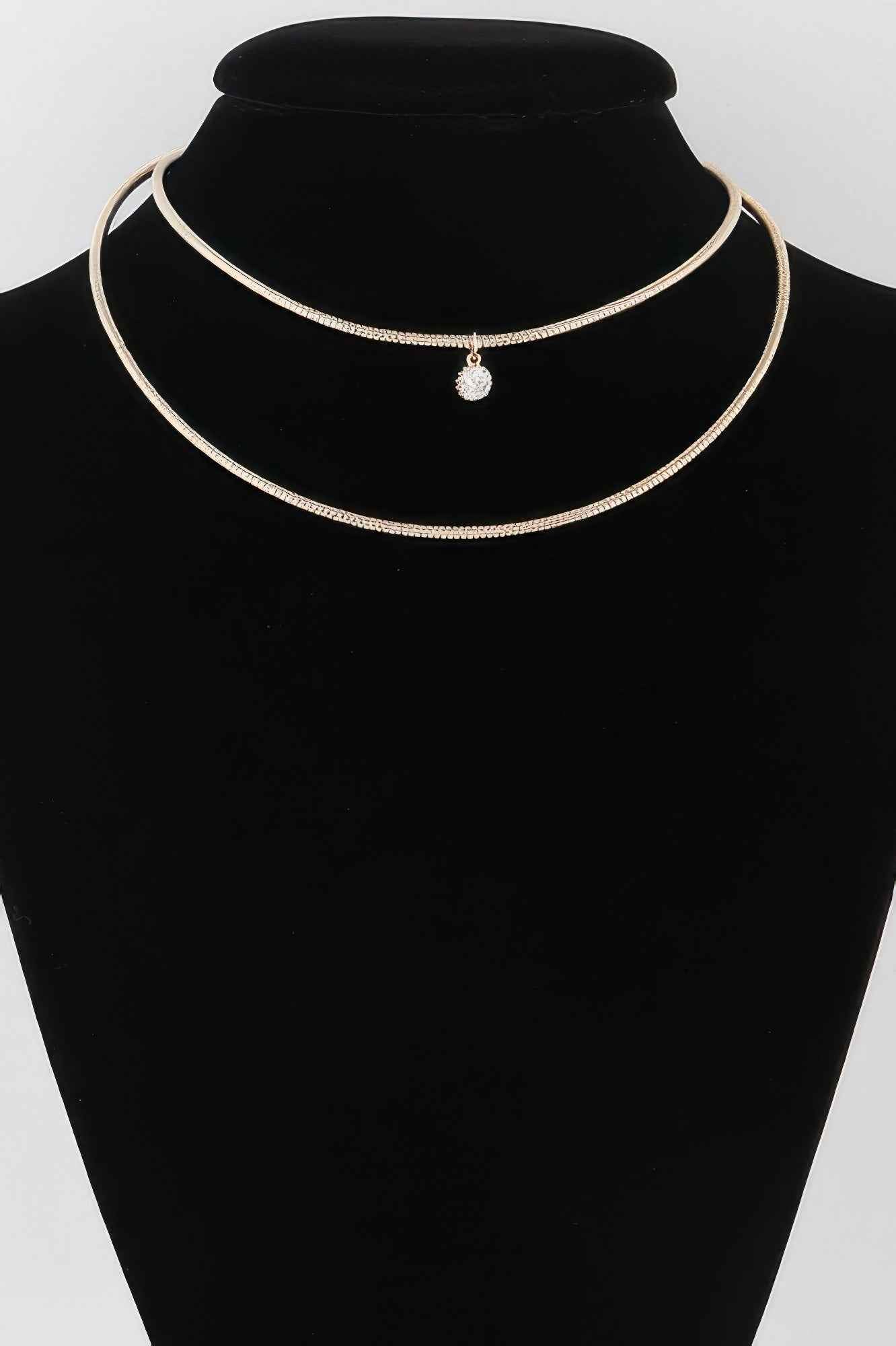 Double Jewel Coil Necklace