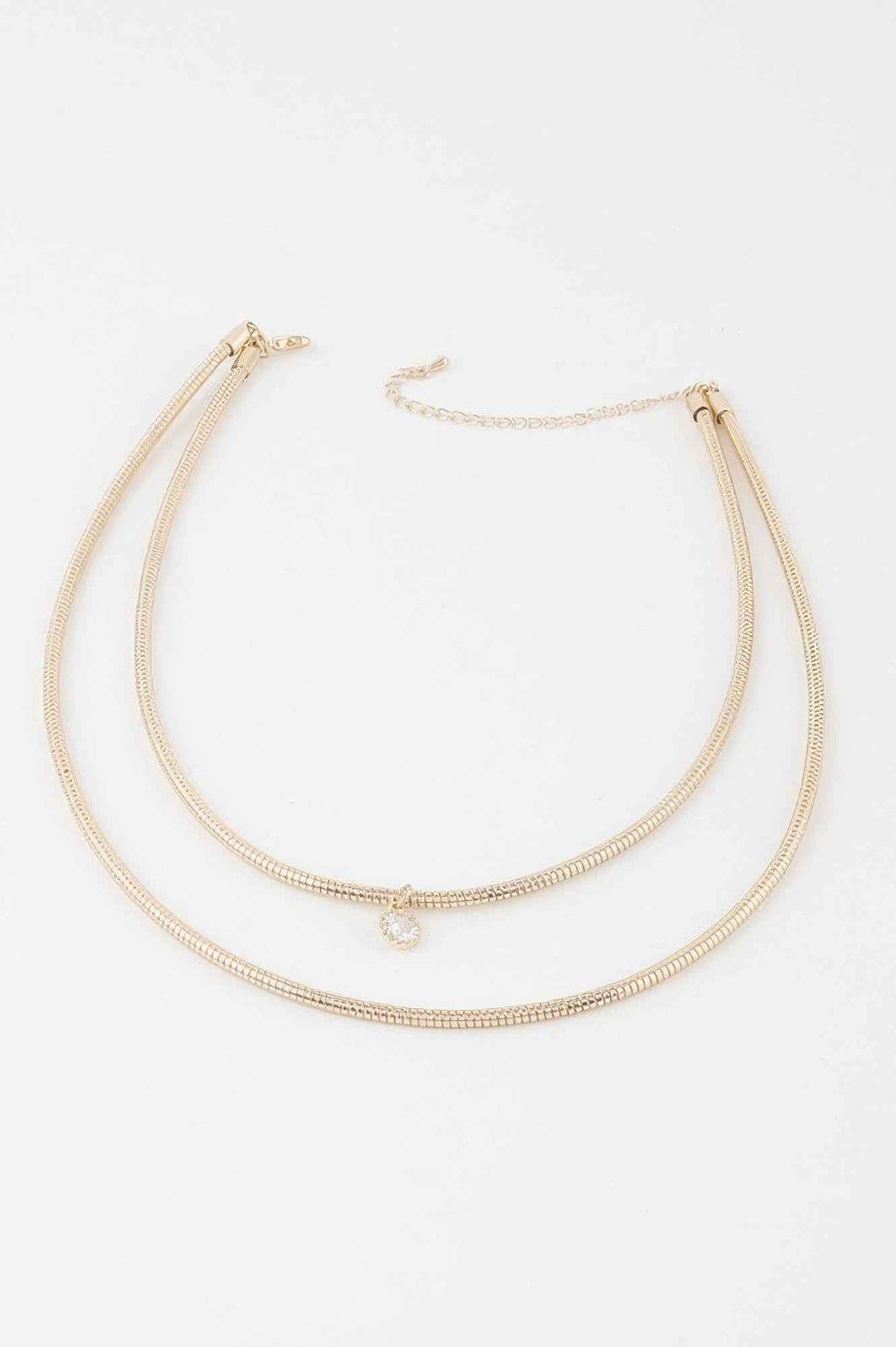 Double Jewel Coil Necklace