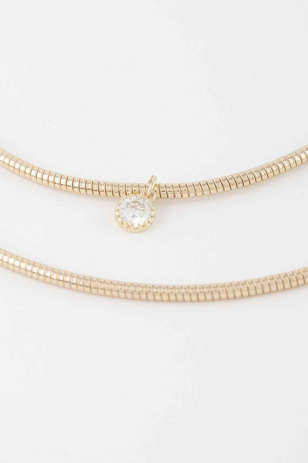 Double Jewel Coil Necklace
