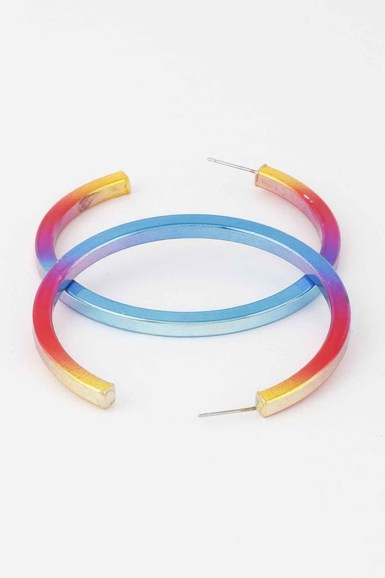 Multi Modern Hoop Earrings