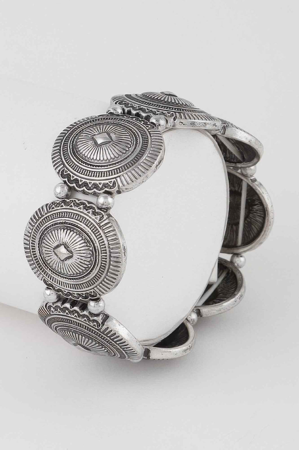 Multi Vintage Plate Cuff Bracelet