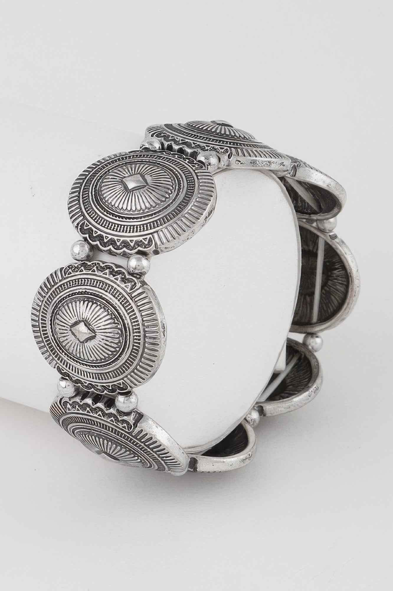 Multi Vintage Plate Cuff Bracelet