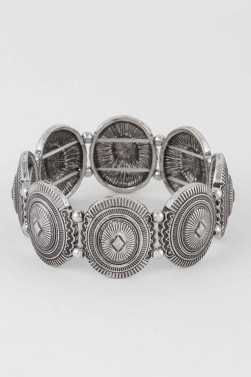 Multi Vintage Plate Cuff Bracelet
