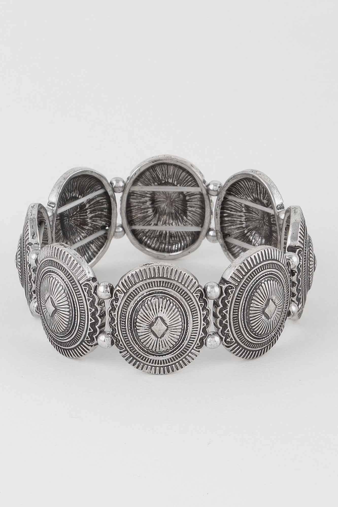Multi Vintage Plate Cuff Bracelet