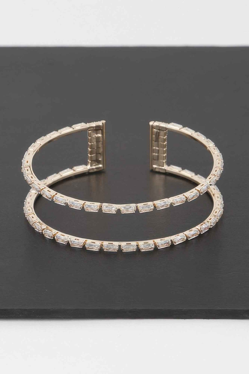Open Crystal Cuff Bracelet