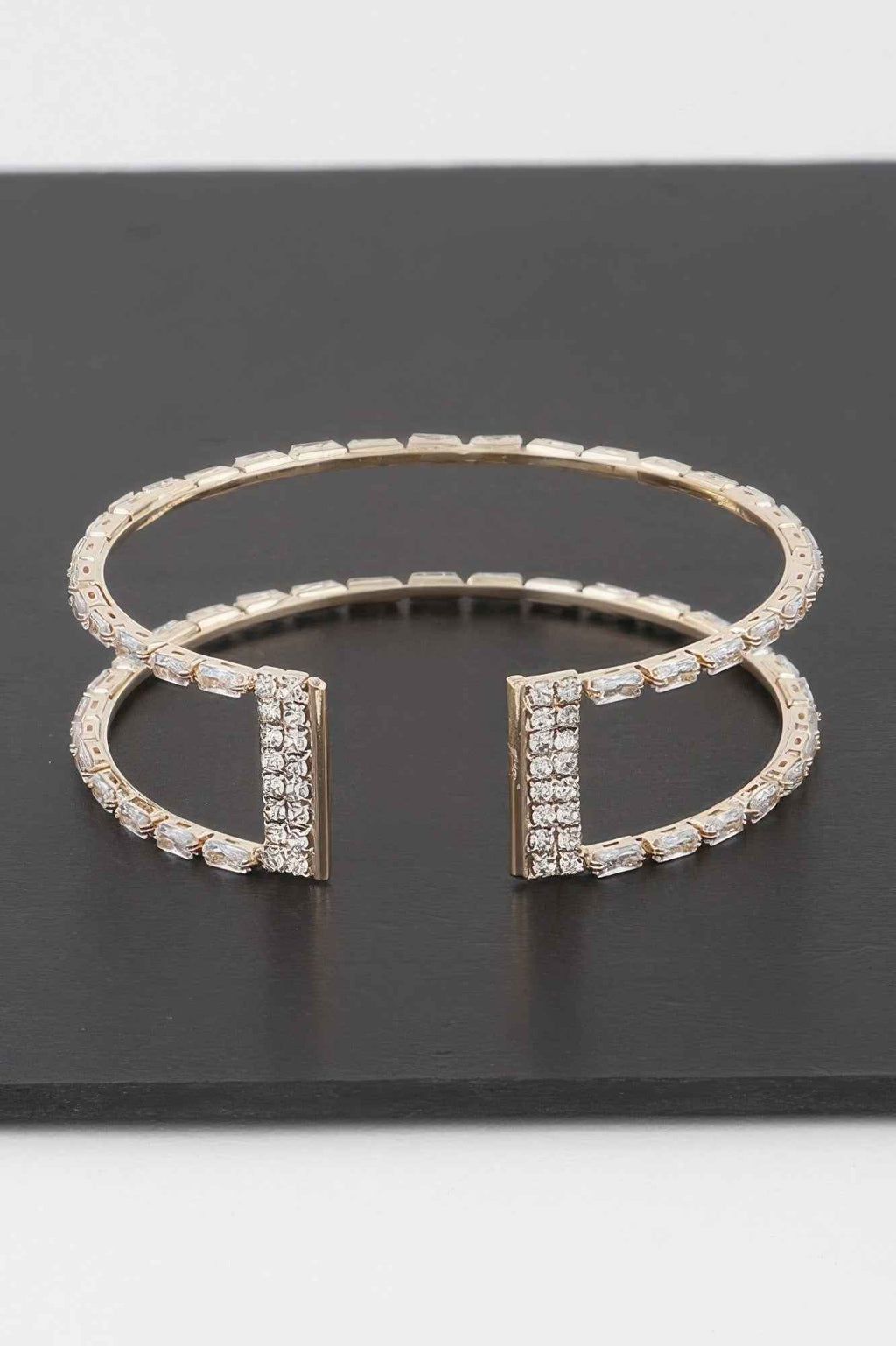 Open Crystal Cuff Bracelet