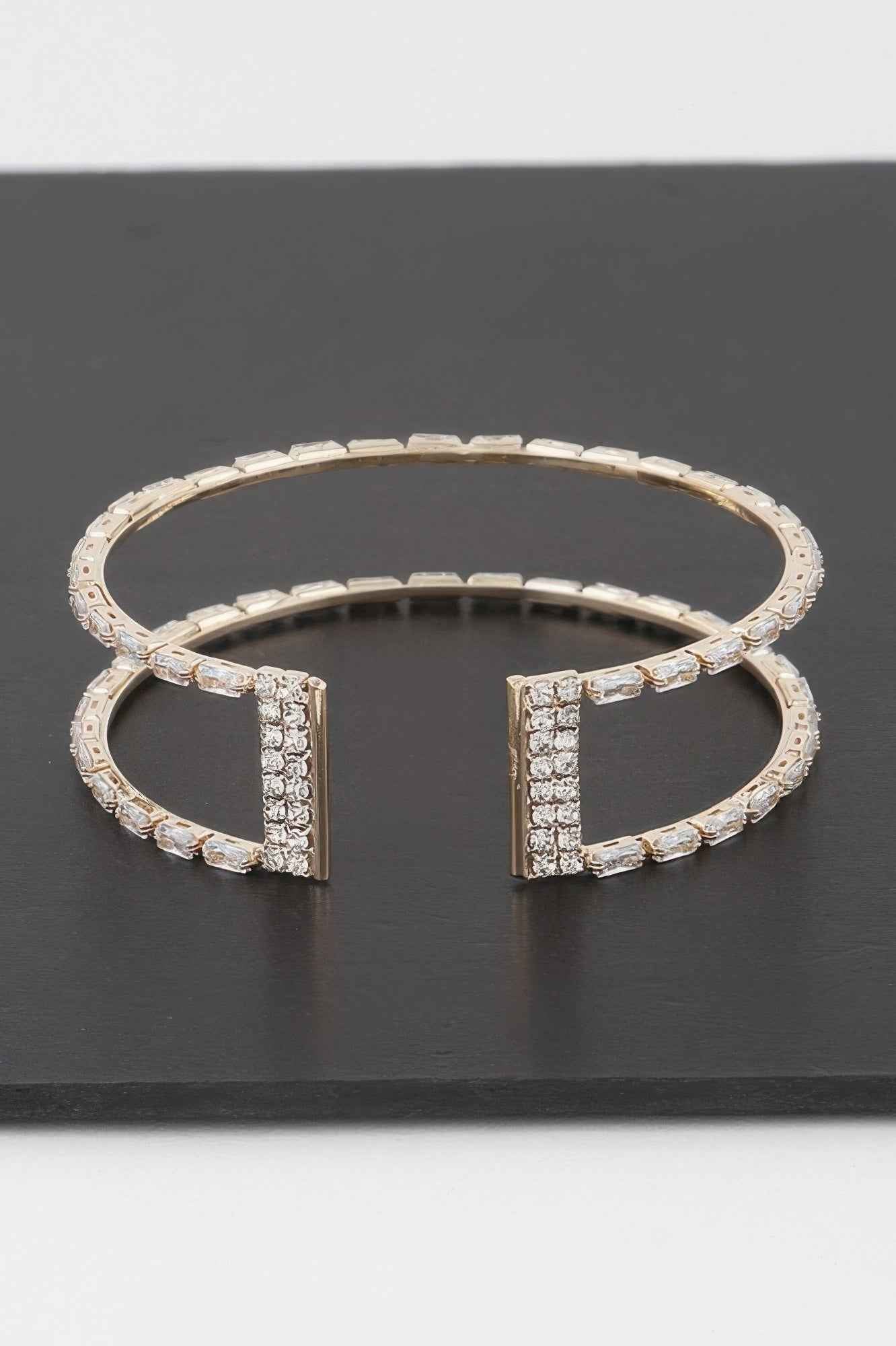 Open Crystal Cuff Bracelet