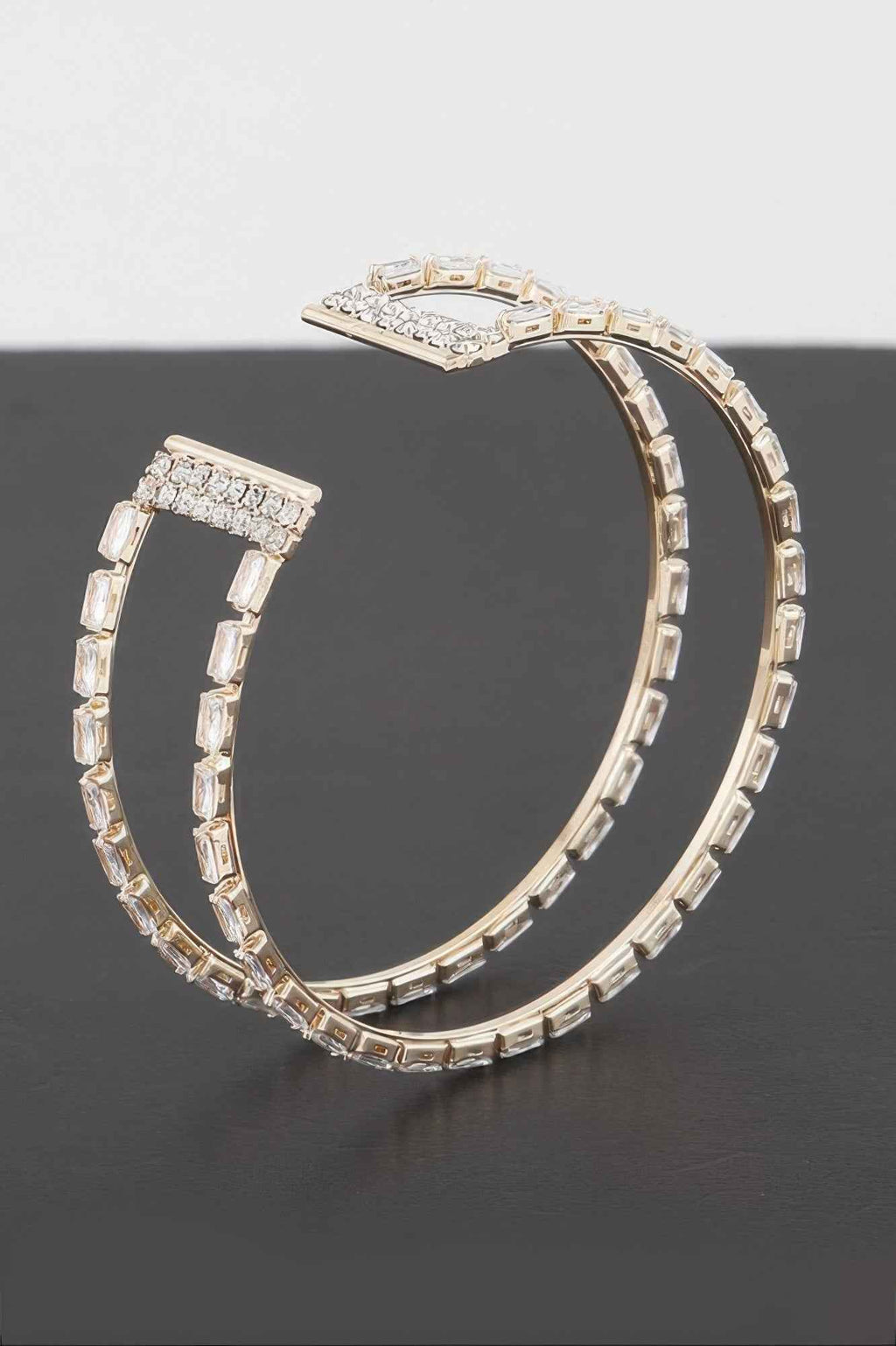 Open Crystal Cuff Bracelet