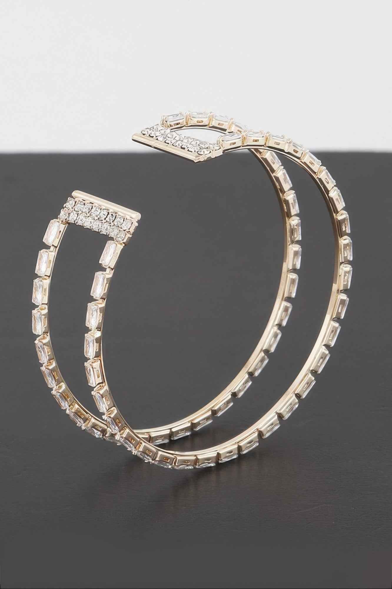 Open Crystal Cuff Bracelet