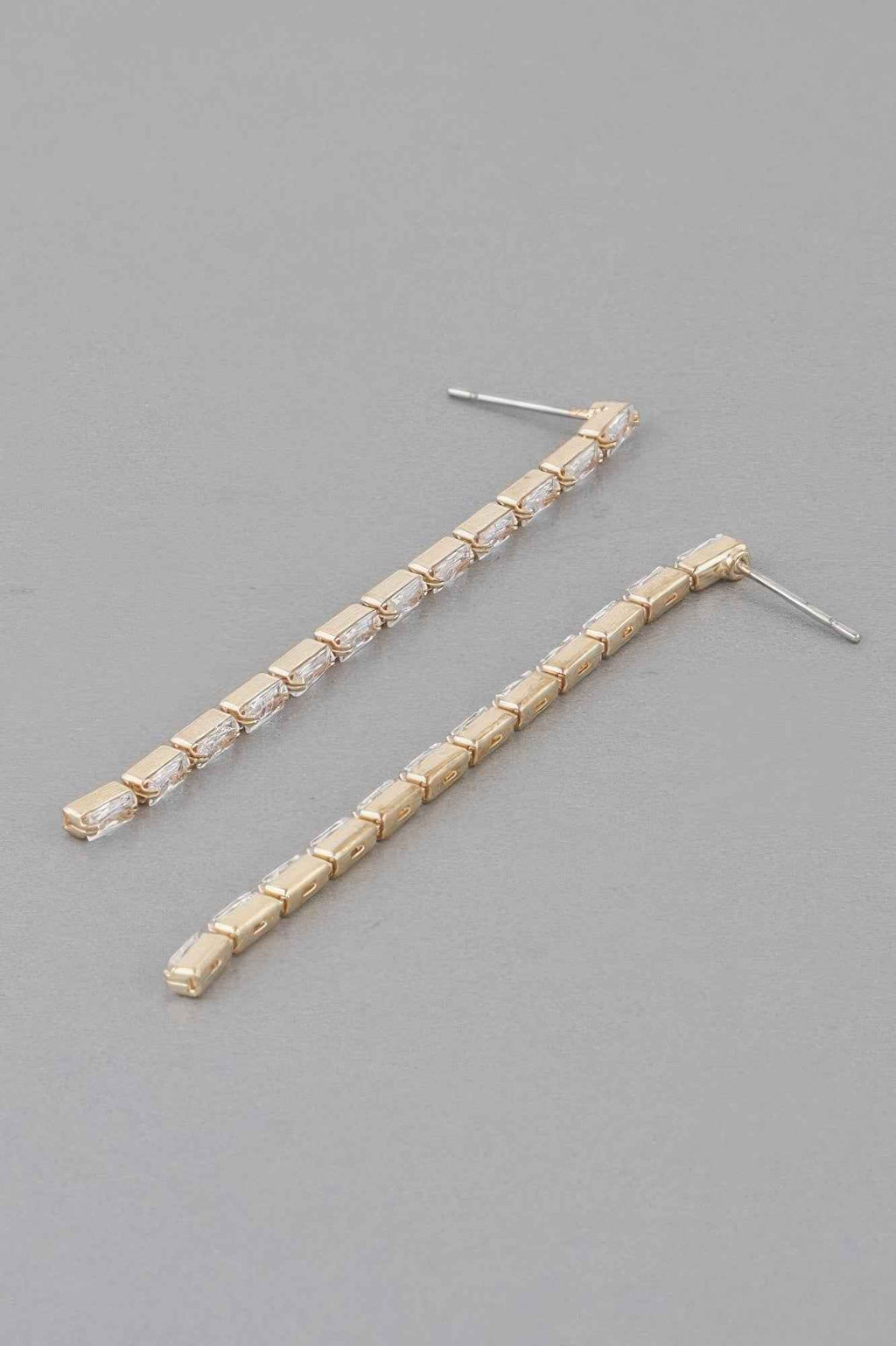 Crystal Bar Drop Earrings