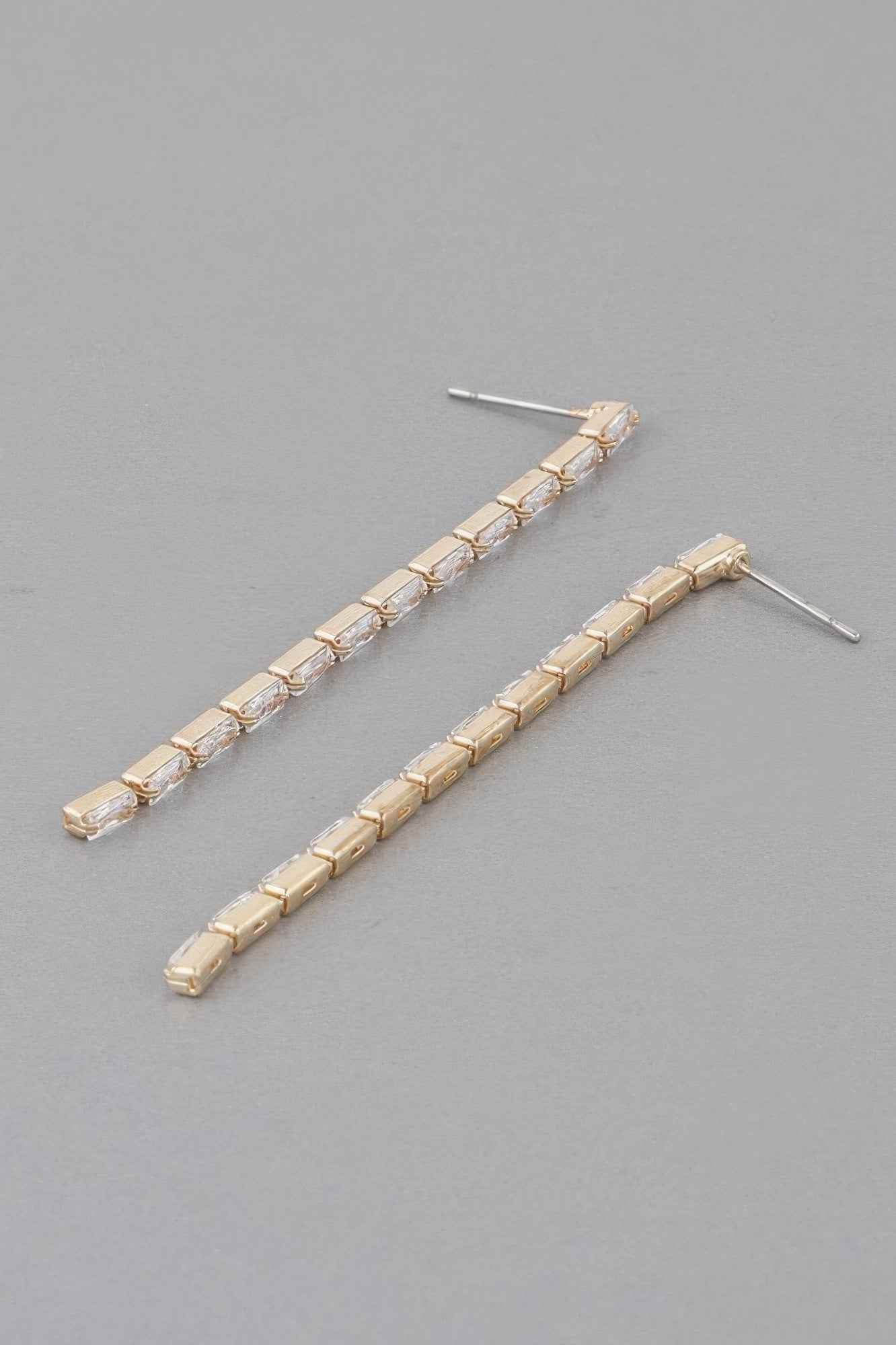 Crystal Bar Drop Earrings