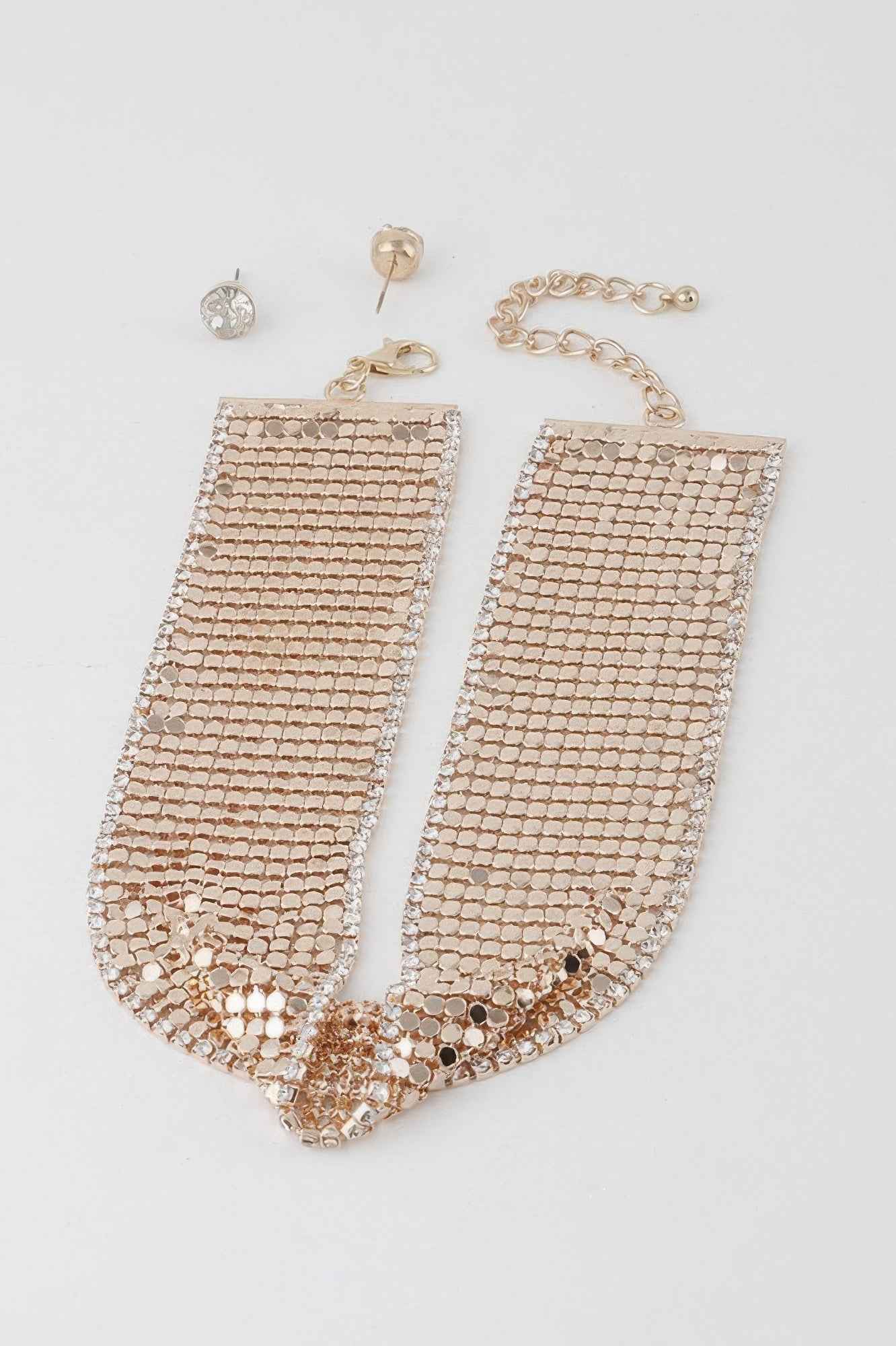 Wide Sequin Choker Necklace