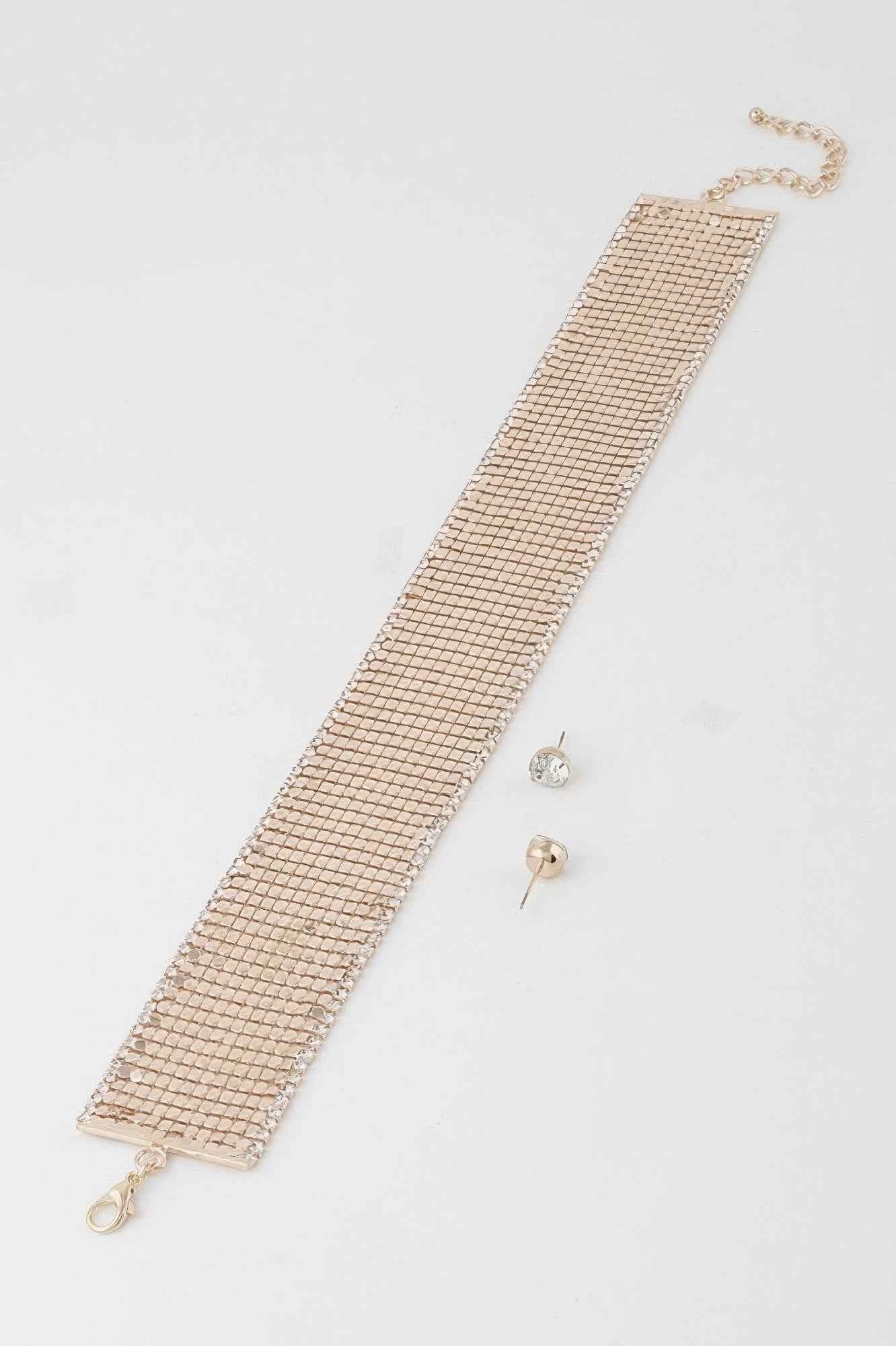 Wide Sequin Choker Necklace