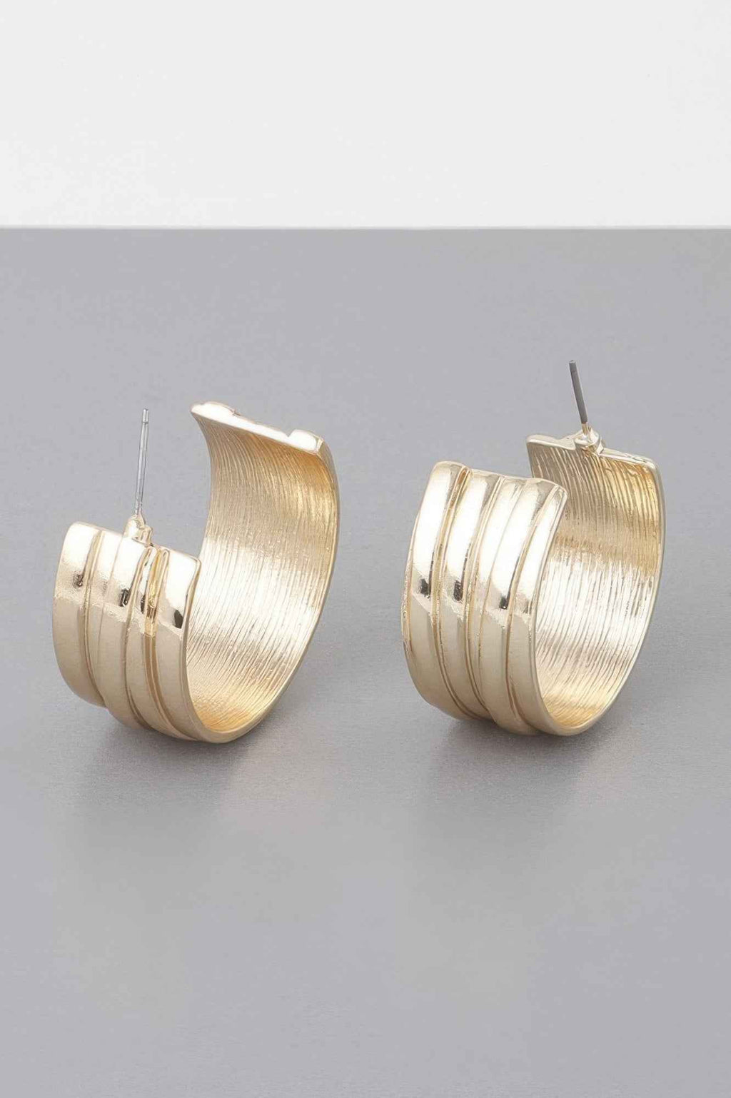 Multi Lined Hoop Earrings