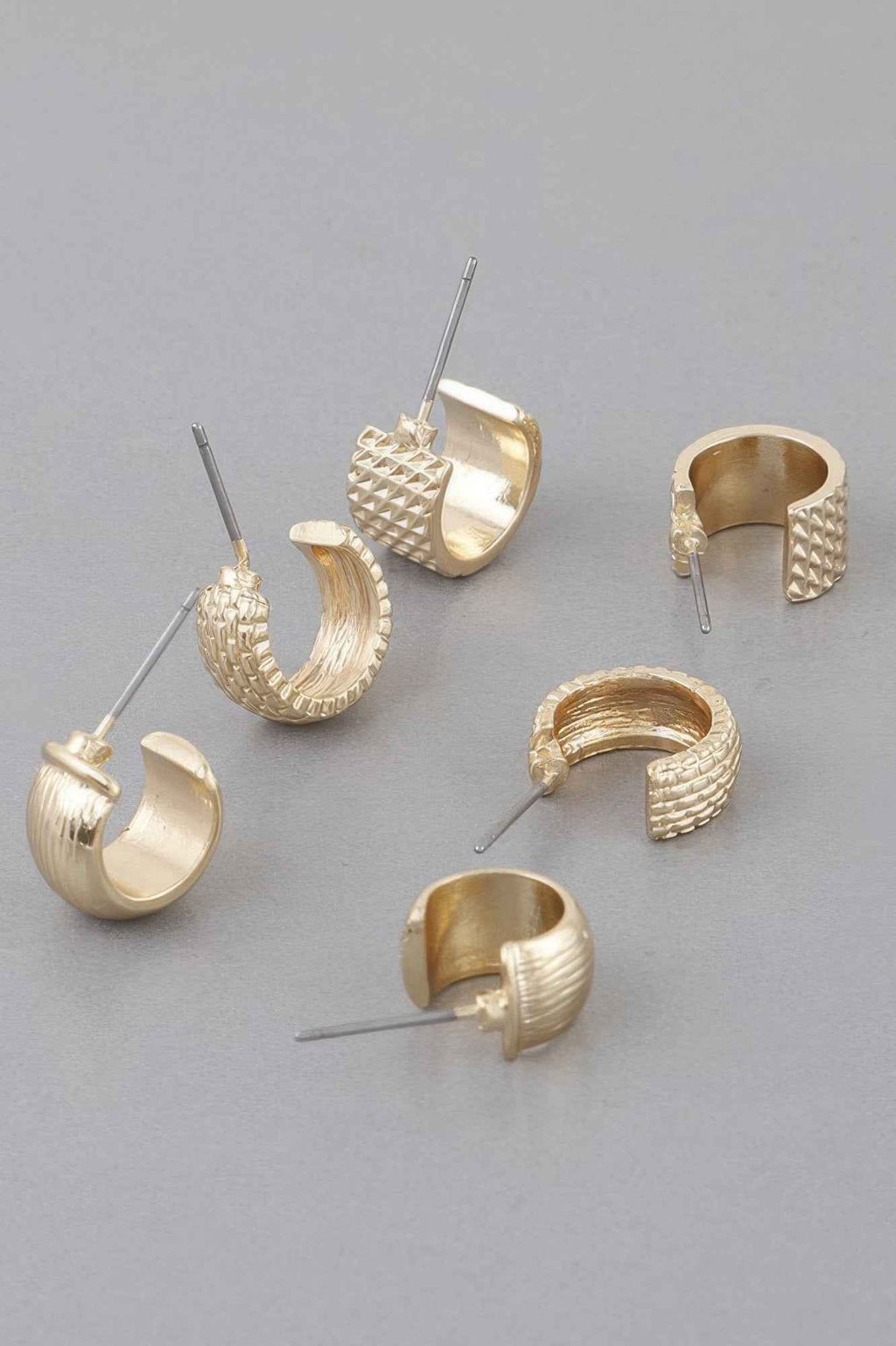 Multi Bulky Hoop Earrings Set