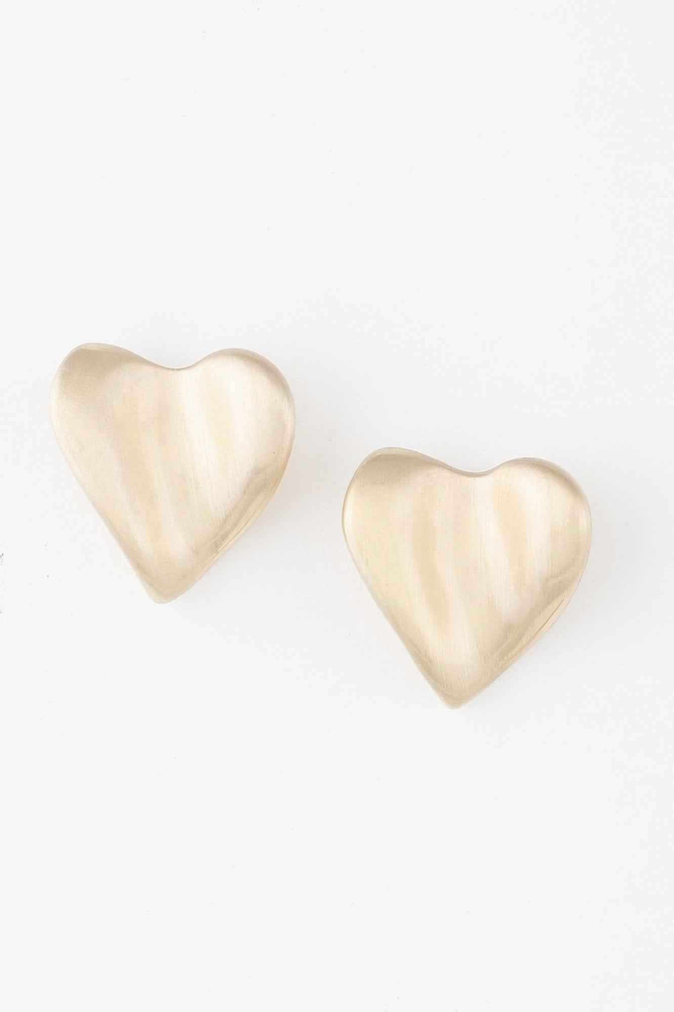 Abstract Heart Stud Earrings