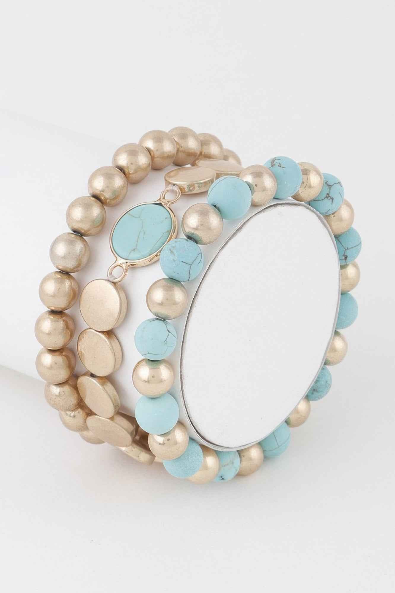 Multi Stone Beaded Bracelet