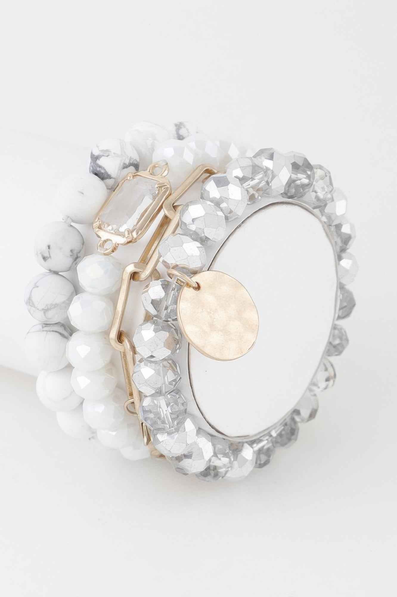 Multi Stone Crystal Beaded Bracelet