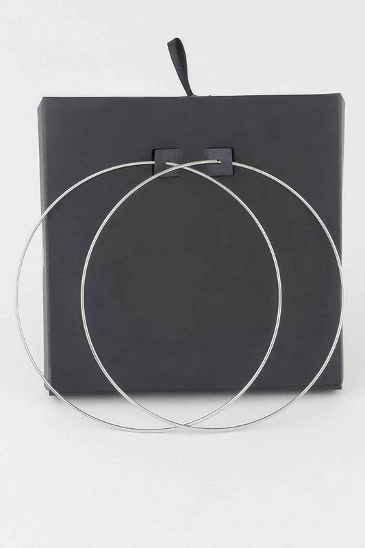 Wide Metal Hoop Earrings