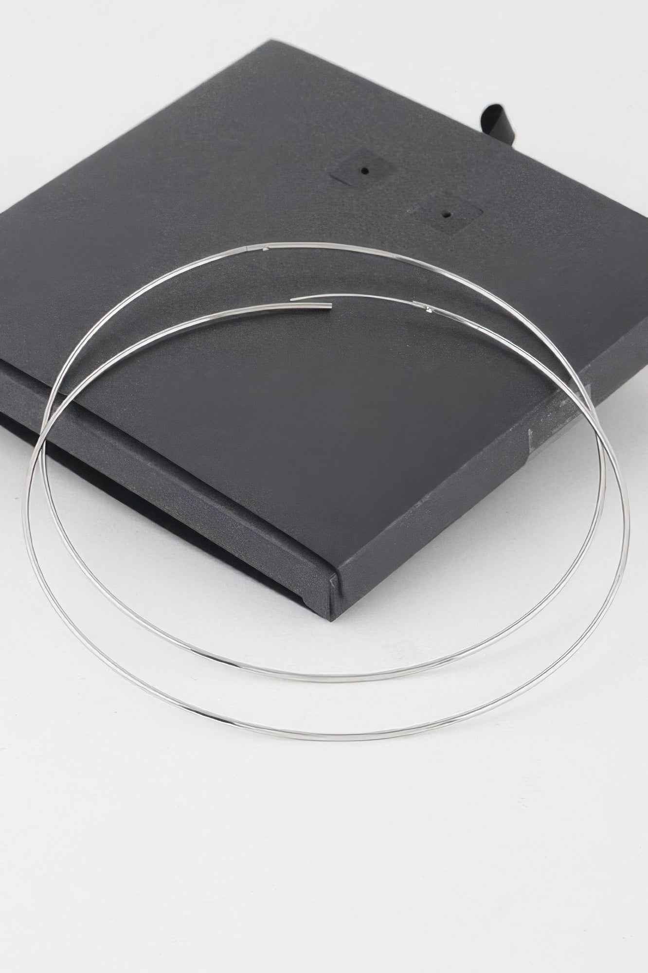 Wide Metal Hoop Earrings