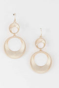 Double Rising Disk Drop Earrings
