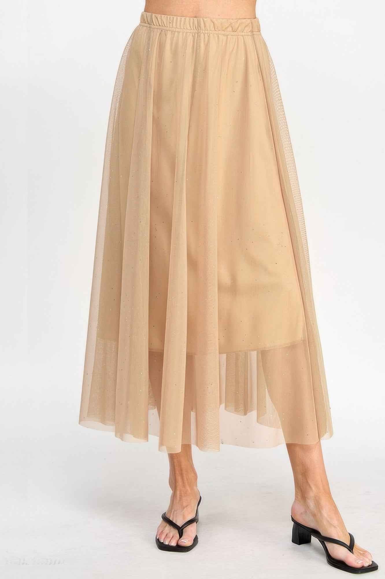 Mesh Glitter Skirt