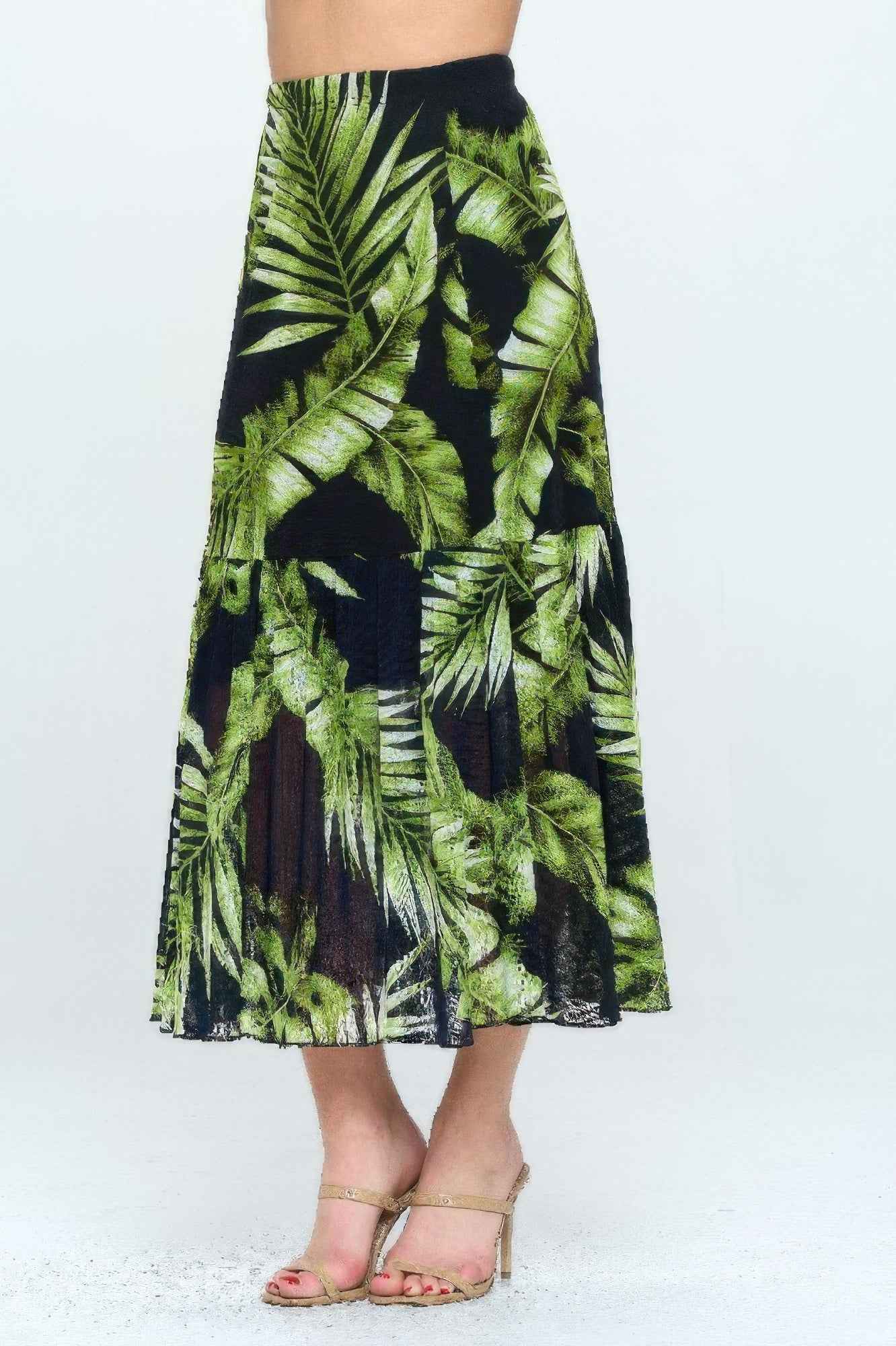 Mesh Romance Tiered Print Skirt
