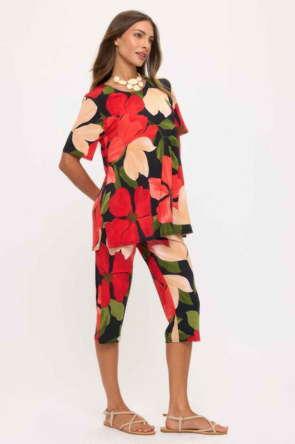 Print Bns Capri Pants Set
