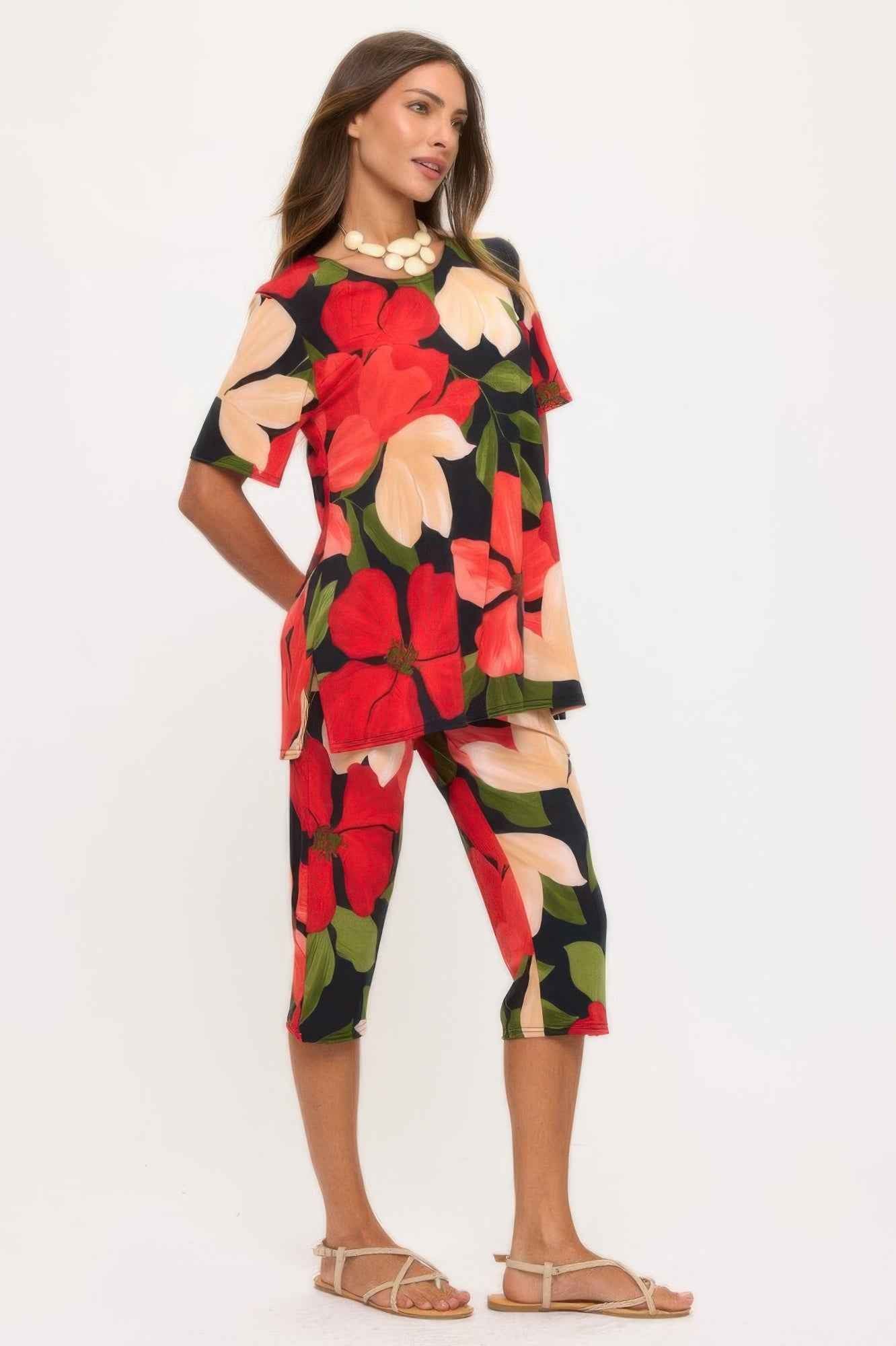 Print Bns Capri Pants Set