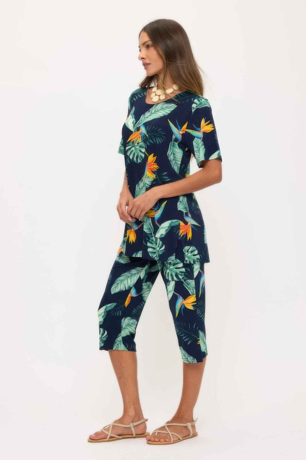 Print Bns Capri Pants Set