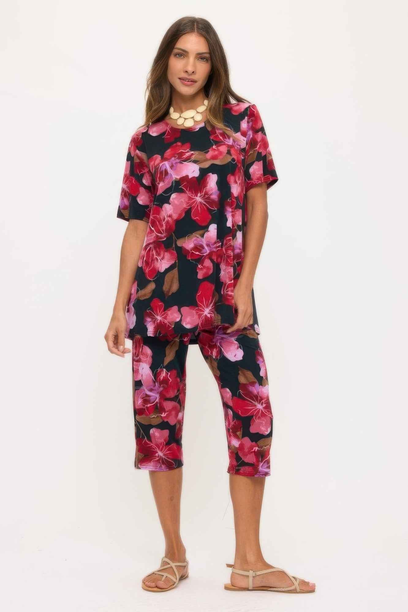 Print Bns Capri Pants Set