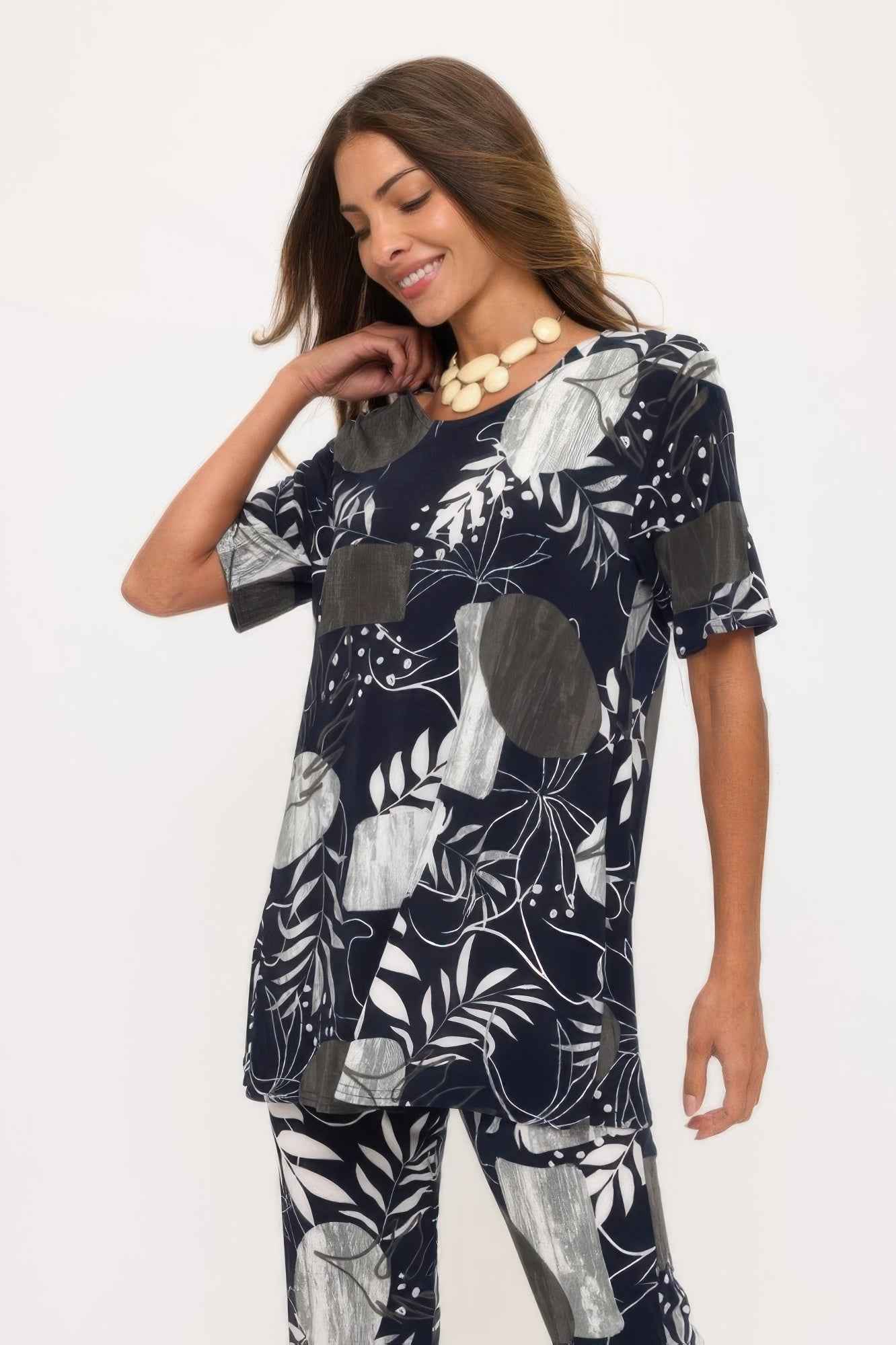 Print Bns Capri Pants Set