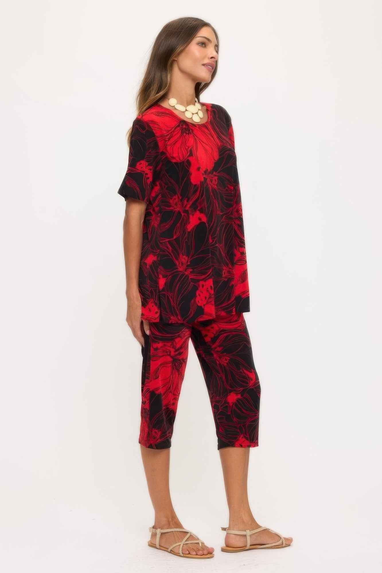 Print Bns Capri Pants Set