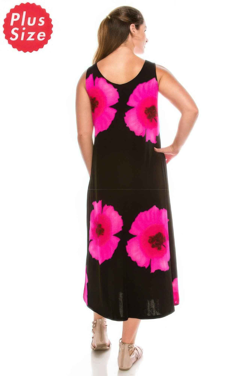 Stretchy Floral Print Maxi Dress
