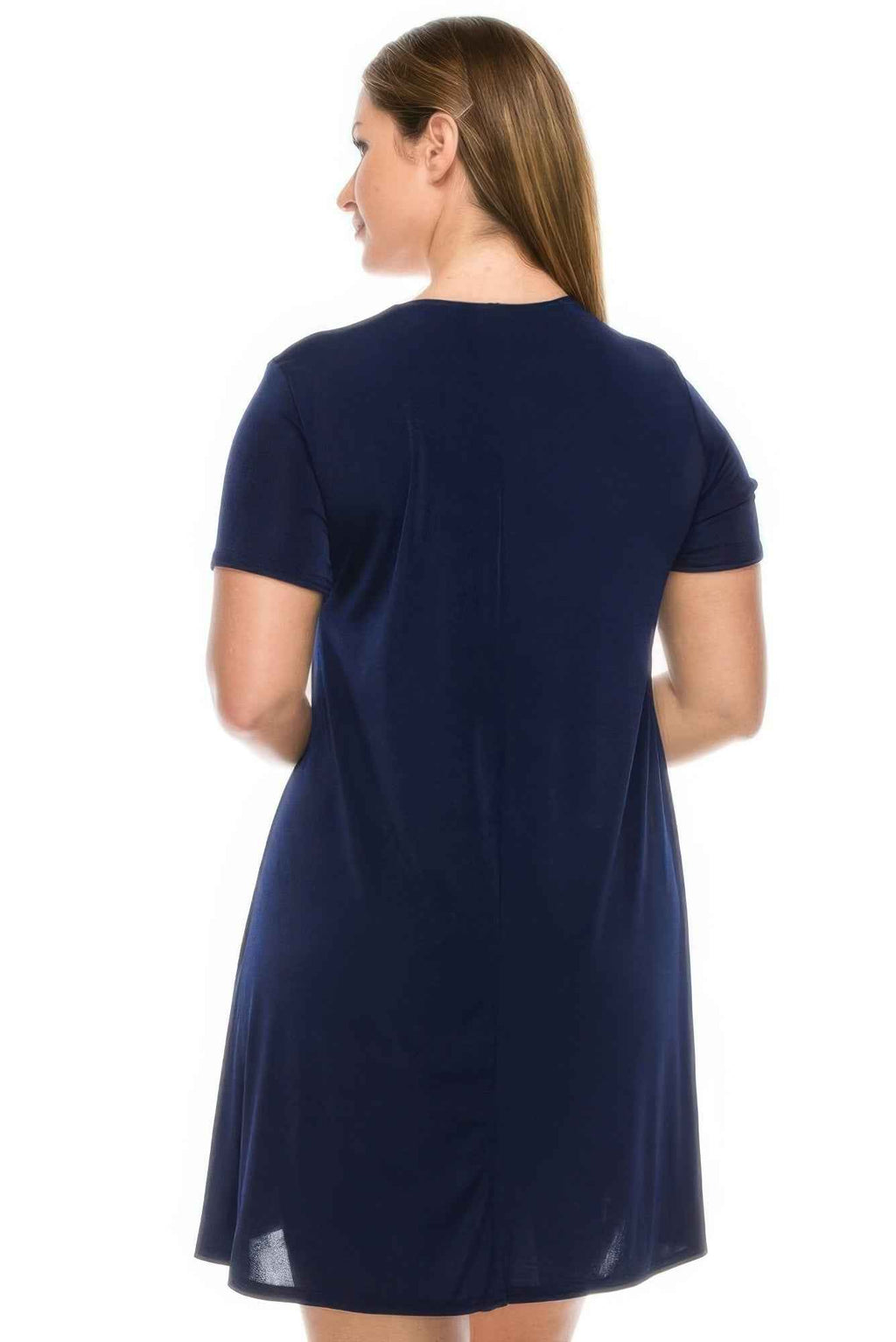 Stretchy Short Sleeve Short Dress