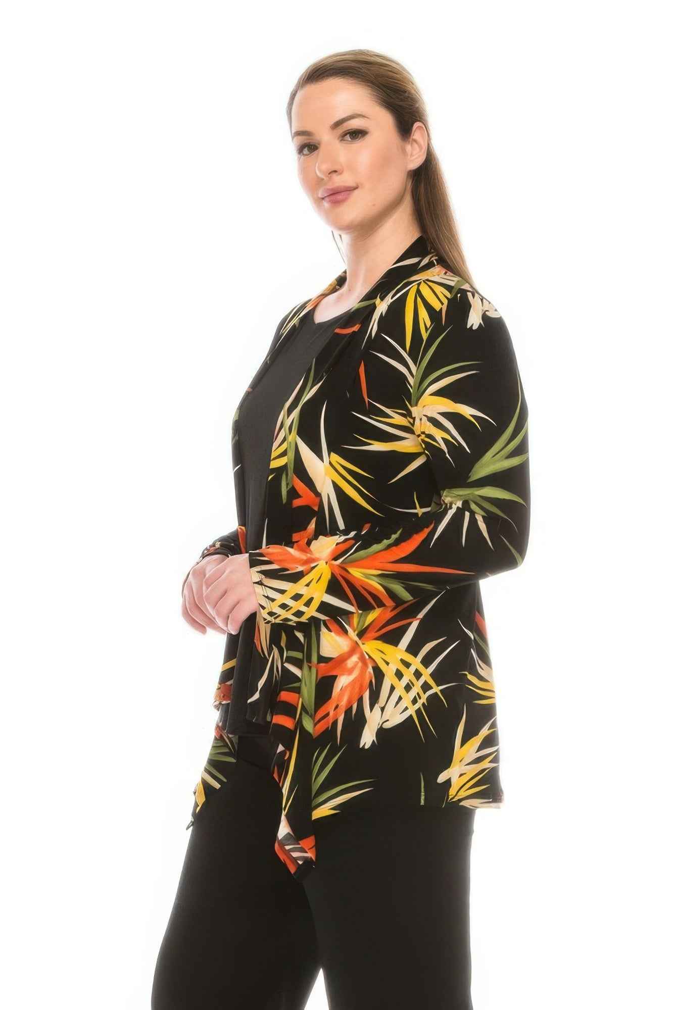 Long Sleeve Print Cardigan Jacket