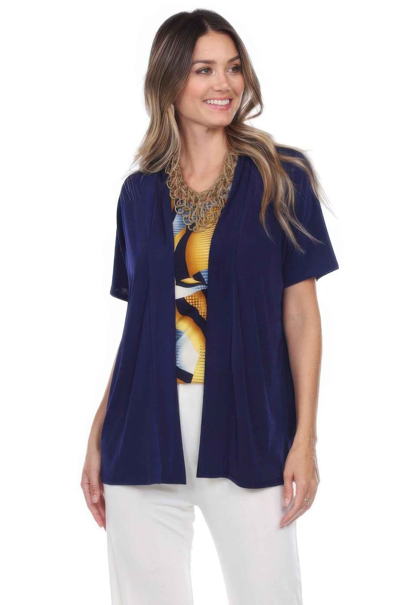 Short Sleeve Stretch Cardigan Jacket