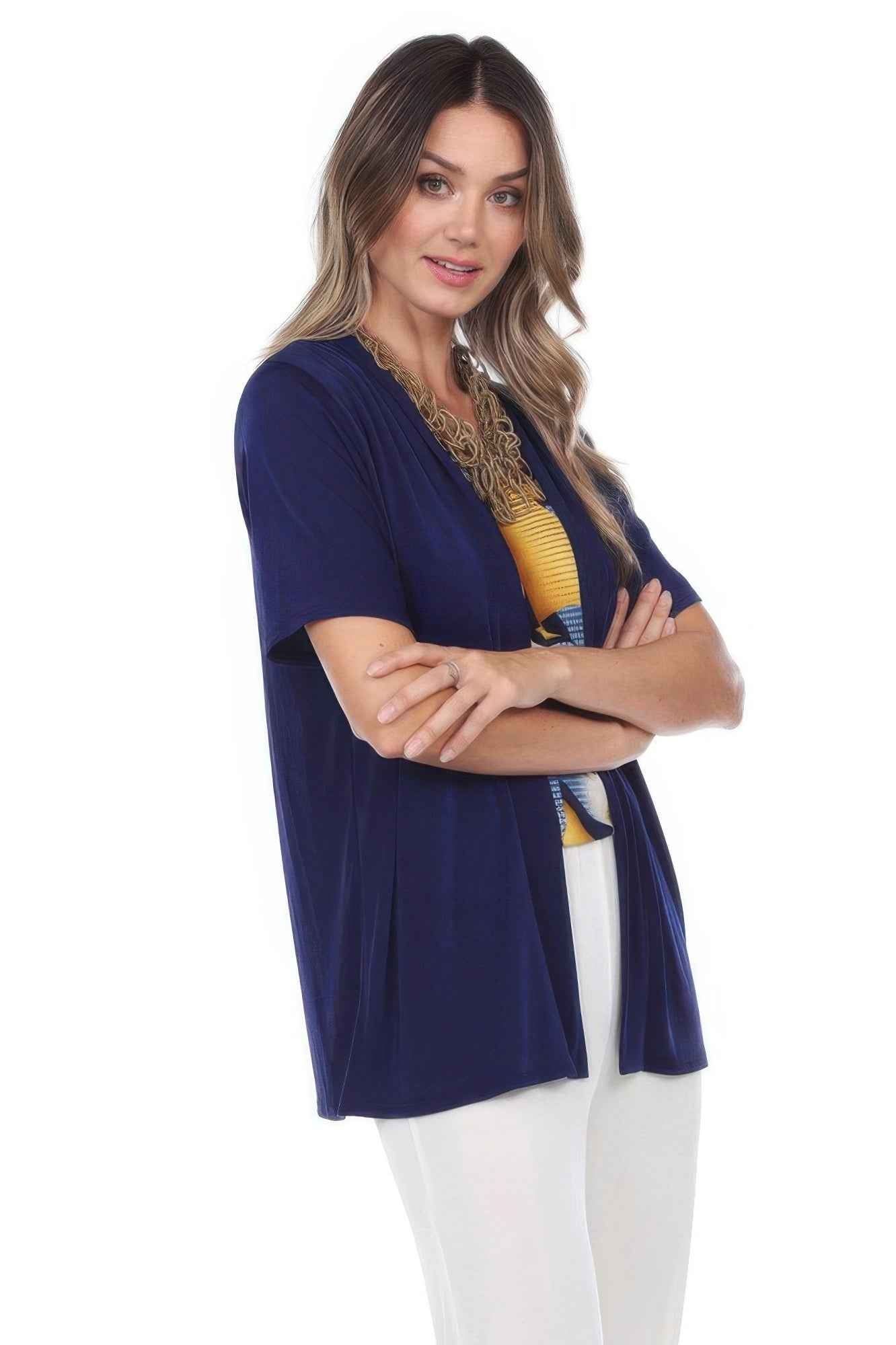 Short Sleeve Stretch Cardigan Jacket