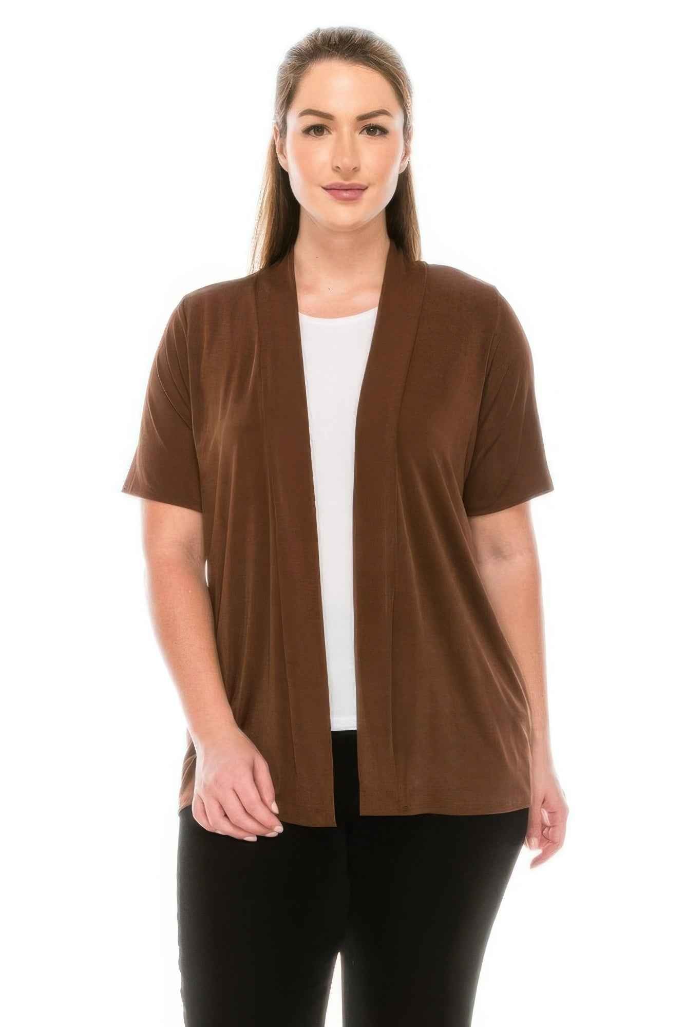 Short Sleeve Stretch Cardigan Jacket