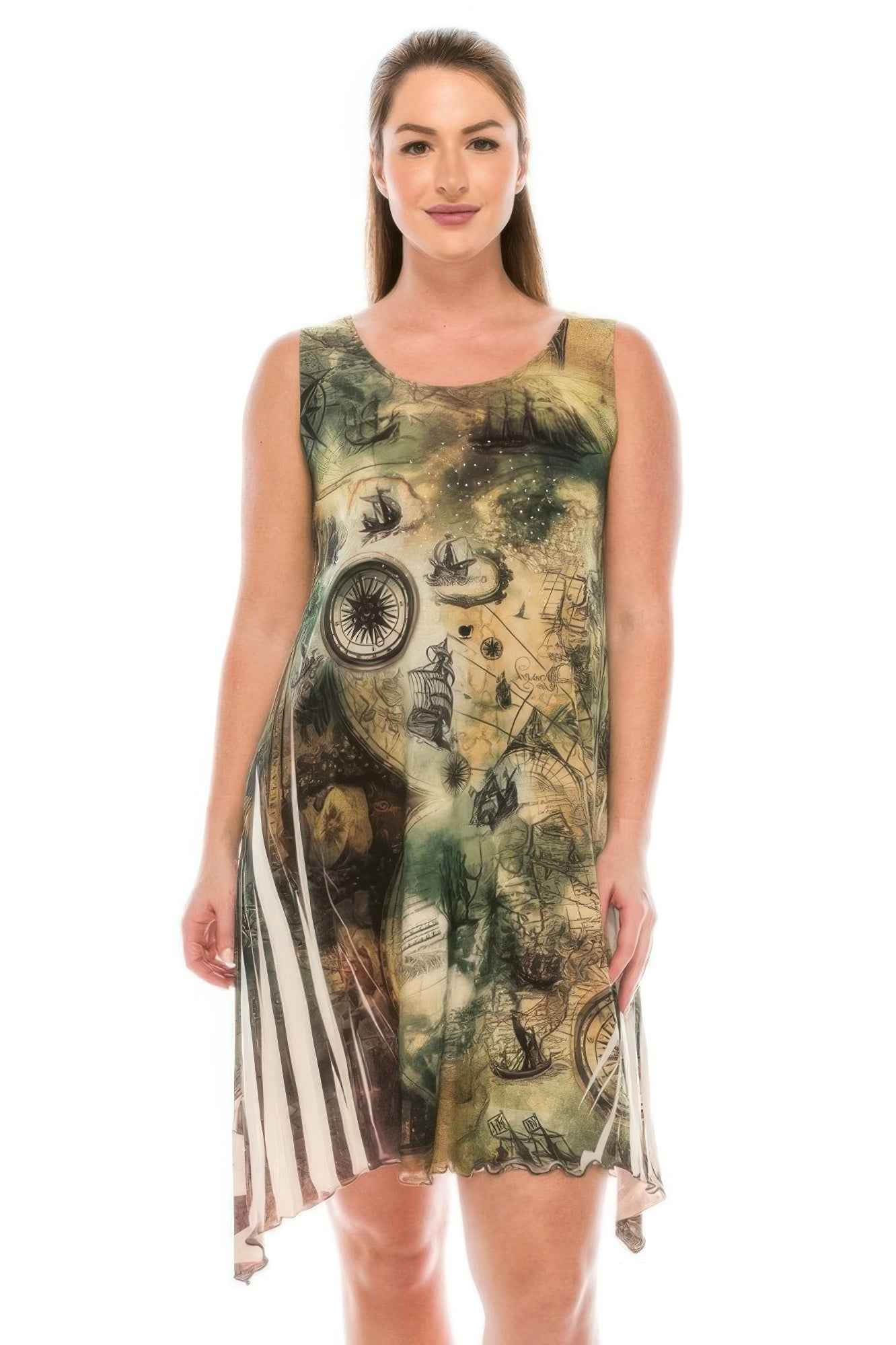 Short Sleeveless Sublimated Dress