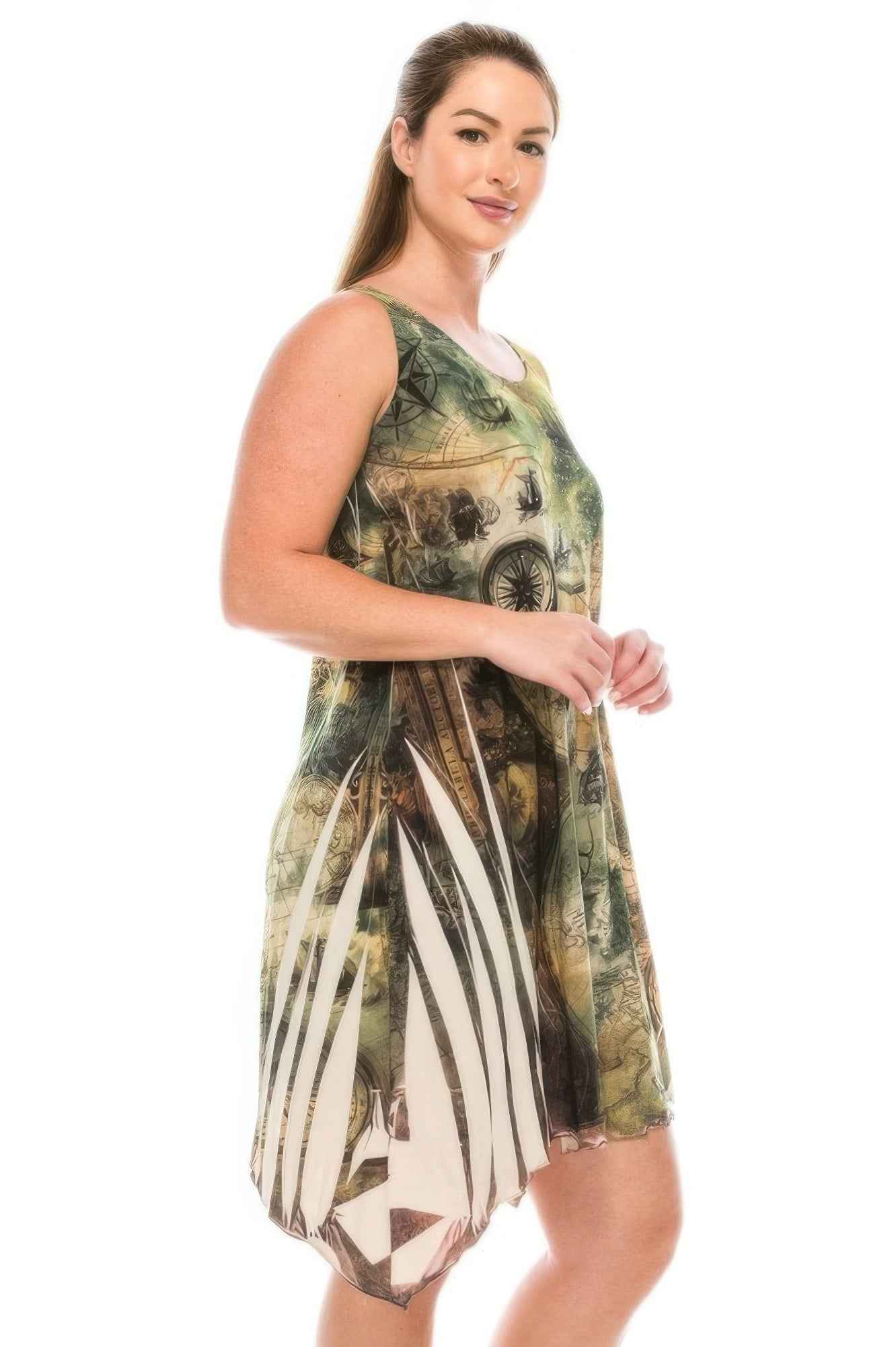 Short Sleeveless Sublimated Dress