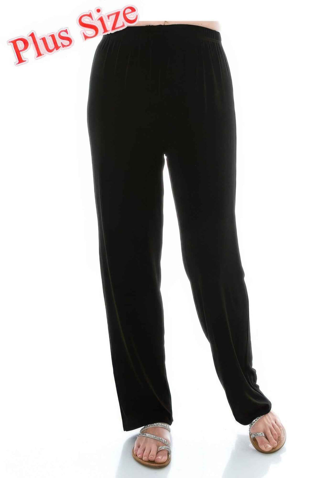 Jostar Stretchy Acetate Solid Long Plus Pants