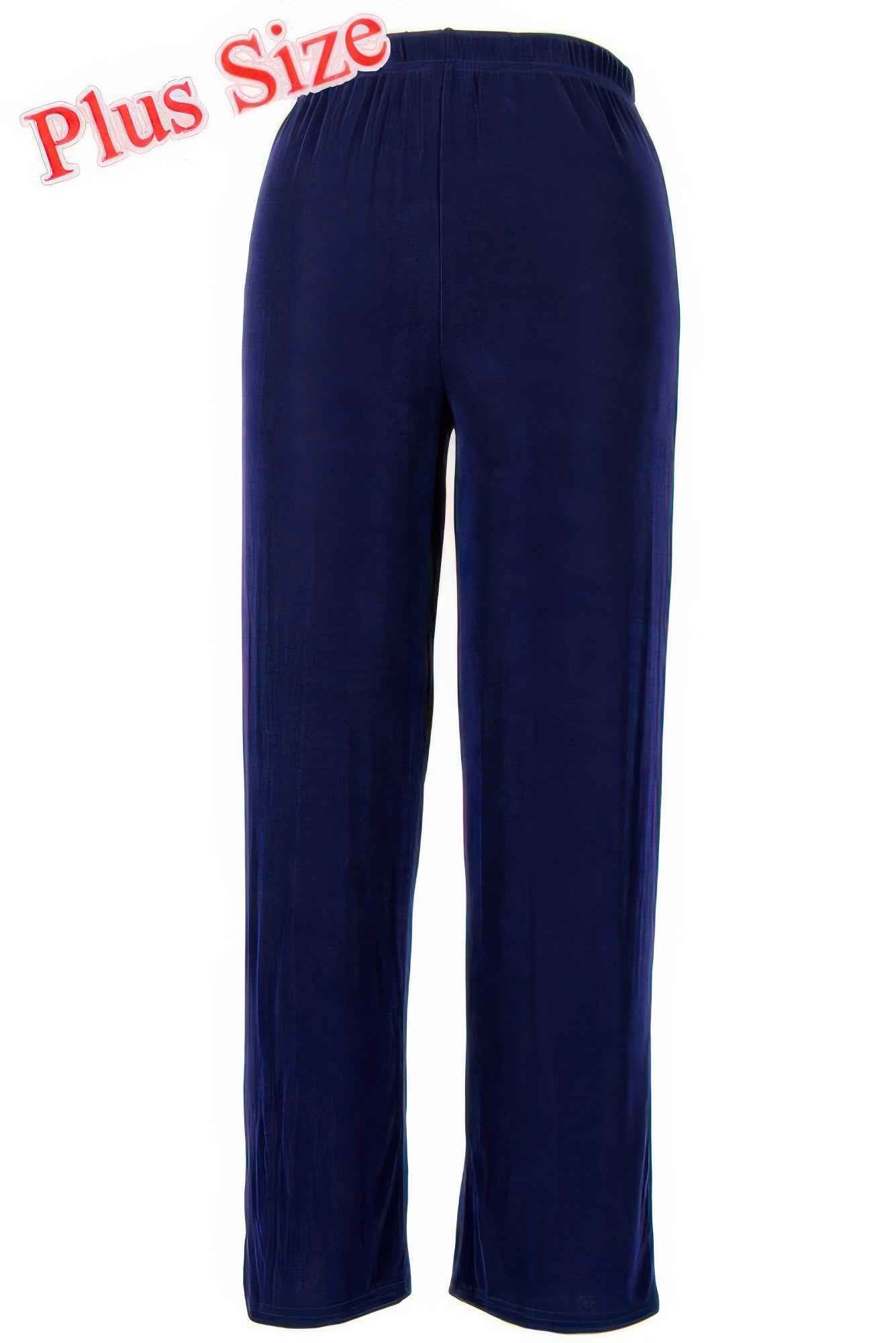 Jostar Stretchy Acetate Solid Long Plus Pants