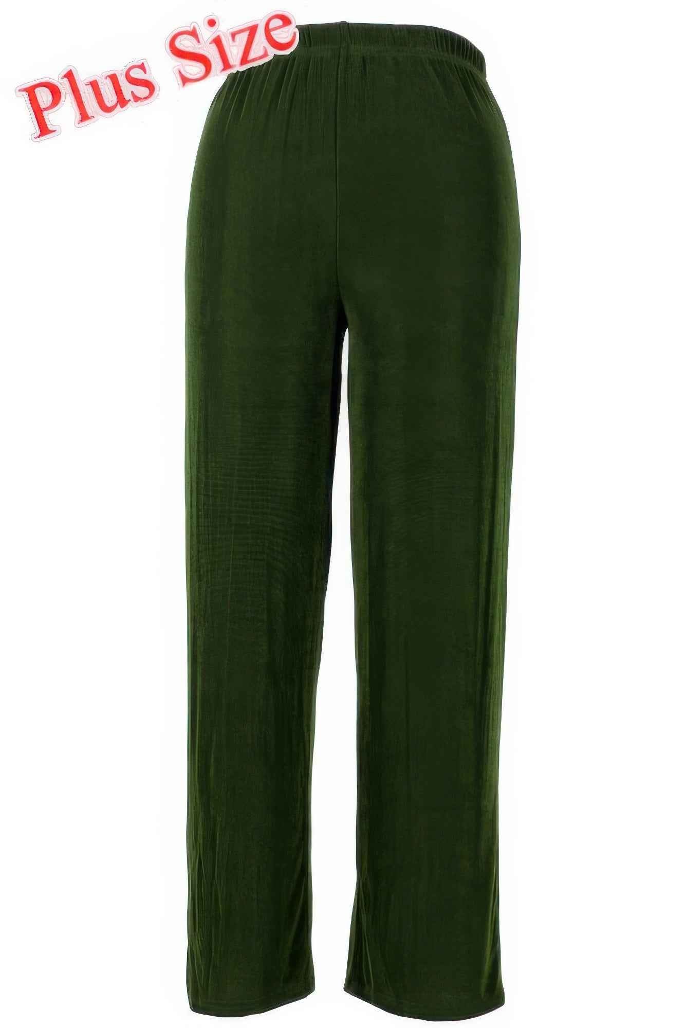 Jostar Stretchy Acetate Solid Long Plus Pants