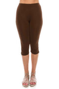 Stretchy Solid Capri Pants