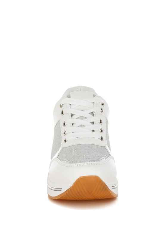 Vespera  Faux Leather & Mesh Sneakers